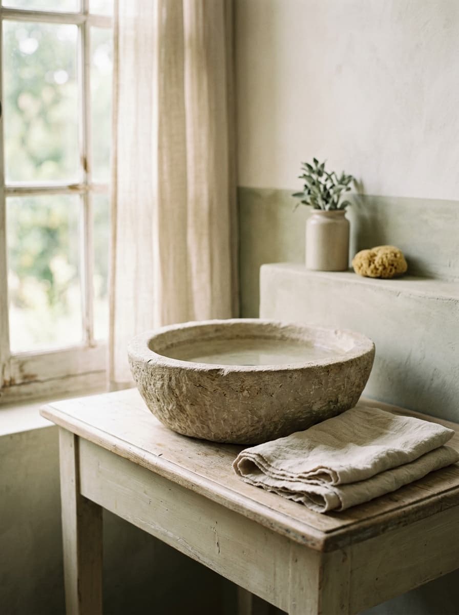 Basin, cloth and morning light